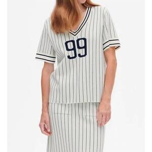 NEW BAUM UND PFERDGARTEN cannie sweater in creme navy stripe